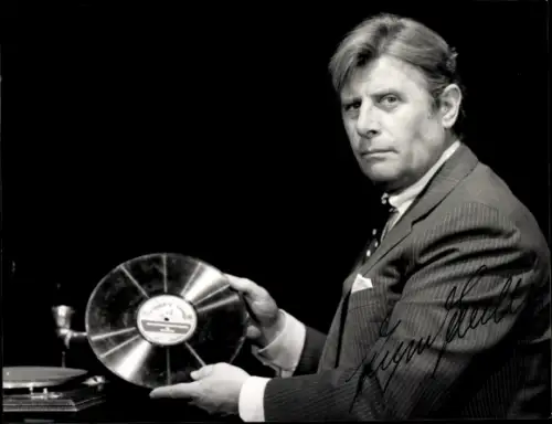 Ak Schauspieler Jürgen Scheller, Portrait, Autogramm, Schallplatte