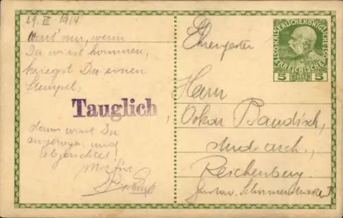 Ganzsachen Ak Menschenansammlung auf dem Platz, Geschäfte