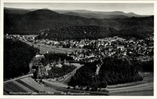 Ak Dahn in der Pfalz, Fliegeraufnahme