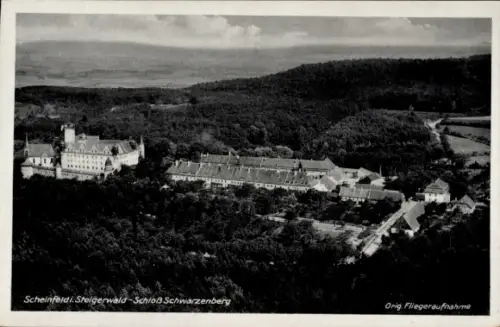Ak Scheinfeld Mittelfranken, Luftaufnahme Schloss Schwarzenberg