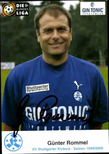 Autogrammkarte Co Trainer Günter Rommel, SV Stuttgarter Kickers, Autogramm