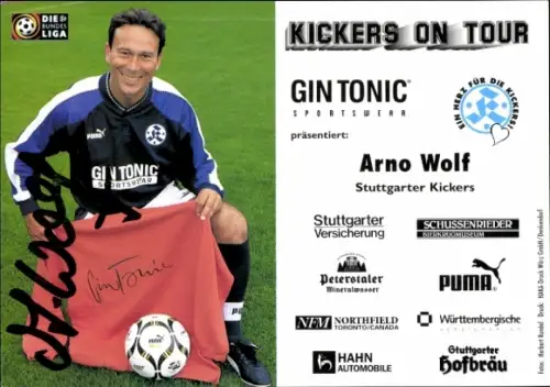 Autogrammkarte Co Trainer Arno Wolf, SV Stuttgarter Kickers, Autogramm
