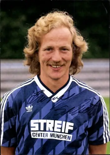 Autogrammkarte Fußballer Harald Schmidt, FC Wacker München, Autogramm