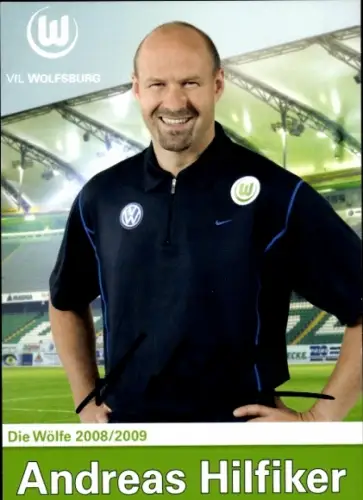 Autogrammkarte Torwart Trainer Andreas Hilfiker, VFL Wolfsburg, Autogramm