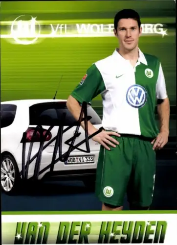 Autogrammkarte Fußballer Peter van der Heyden, VFL Wolfsburg, Autogramm
