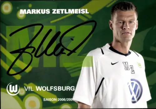 Autogrammkarte Reha- und Konditionstrainer Markus Zetlmeisl, VfL Wolfsburg, Autogramm