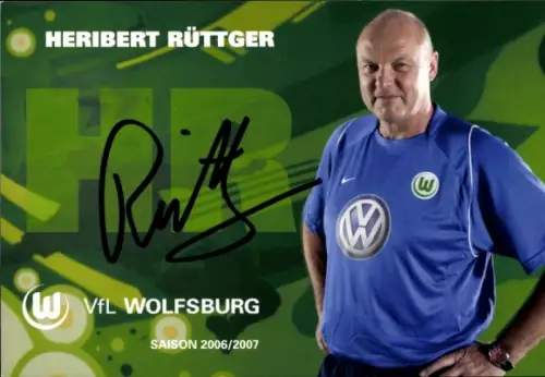 Autogrammkarte Zeugwart Heribert Rüttger, VfL Wolfsburg, Autogramm
