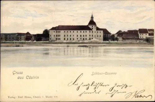 Ak Kostrzyn nad Odrą Cüstrin Küstrin Ostbrandenburg, Schloss-Kaserne
