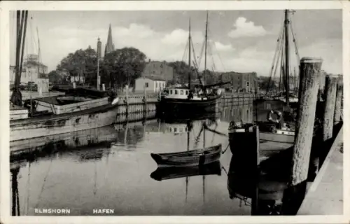 Ak Elmshorn in Holstein, Hafen