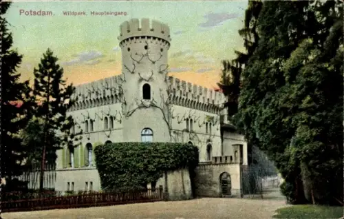 Ak Potsdam, Wildpark, Haupteingang