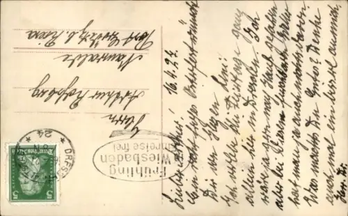 Ak Frohe Ostern, Engel mit Osterei