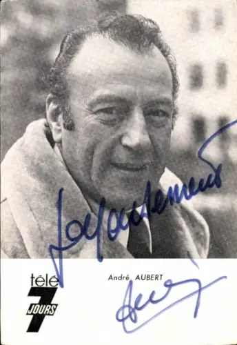 Autogrammkarte André Aubert, Autogramm