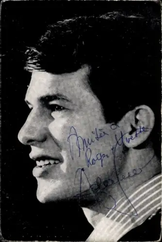 Autogrammkarte Musiker Adamo, Autogramm