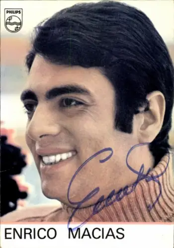 Autogrammkarte Enrico Macias, Autogramm