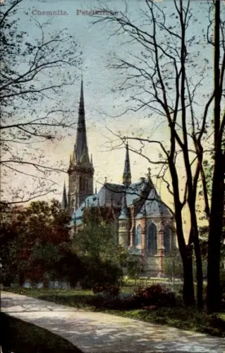 Ak Chemnitz in Sachsen, Petrikirche