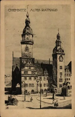 Ak Chemnitz in Sachsen, Altes Rathaus