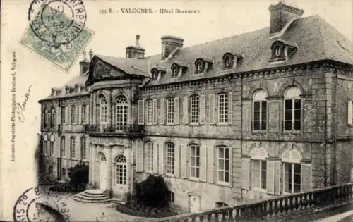 Ak Valognes Manche, Hotel Beaumont,  Architektur, 