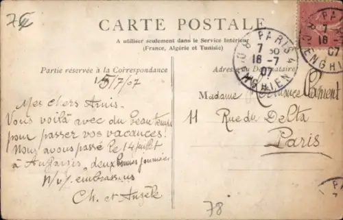 Ak Vaux de Cernay Yvelines, Abbaye, Blick auf den Ort