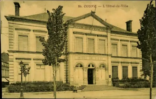 Ak Cosne Nièvre, Rathaus