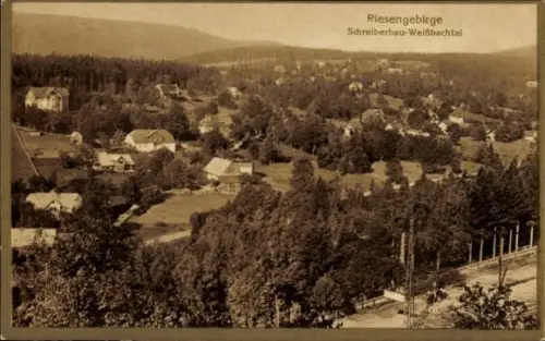 Ak Weißbachtal Szklarska Poręba Schreiberhau Riesengebirge Schlesien, Gesamtansicht