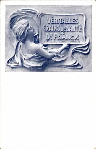 CPA Reklame, Veritables Grains de Sante du Dr. Franck