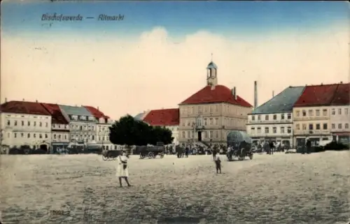 Ak Bischofswerda in Sachsen, Altmarkt