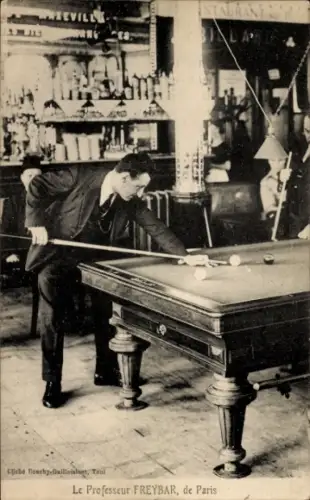 Ak Le Professeur Freybar, de Paris, Billard