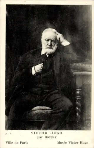 Künstler Ak Bonnat, Schriftsteller Victor Hugo, Portrait