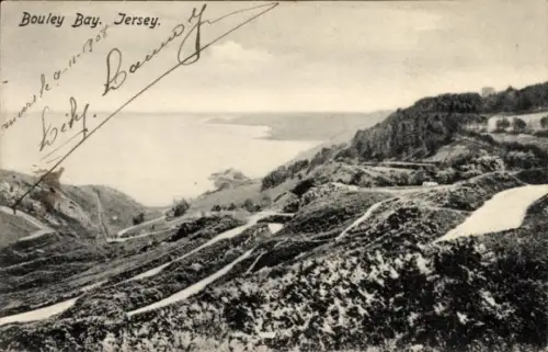 Ak Bouley Bay Kanalinsel Jersey,  Landschaft, Küstenansicht, 