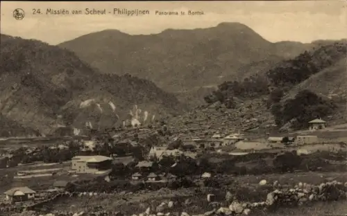 Ak Philippinen, Mission van Scheut, Panorama von Bontok
