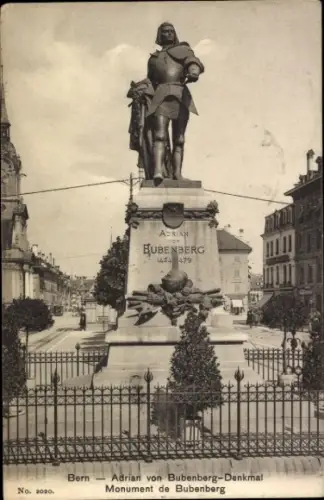 Ak Bern Stadt Kanton Bern, Denkmal von Adrian von Bubenberg