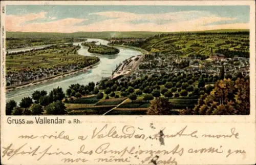 Litho Vallendar am Rhein, Gesamtansicht
