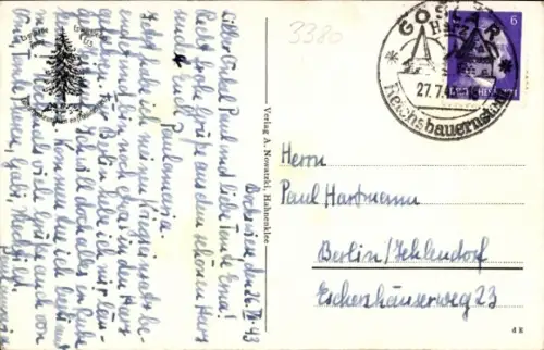 Ak Hahnenklee Bockswiese Goslar im Harz, Grumbacherteich