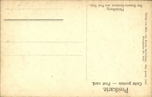 Ak Heidelberg am Neckar, Bunsen-Denkmal, Statue, Kränze, Heidelberg