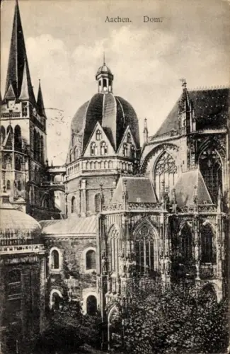 Ak Aachen, Aachener Dom, Türme, Kuppel,  Architektur