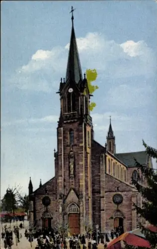 Ak Hagenau Haguenau, Kloster Marienthal im Elsass, Basilika