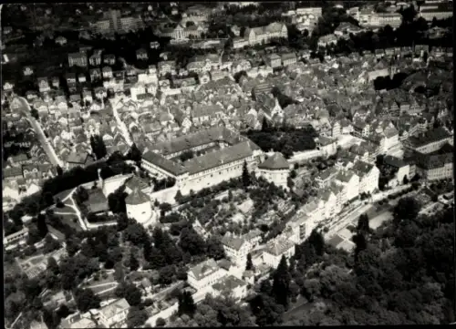 Foto Tübingen, Schloss Hohentübingen und Altstadt, Luftaufnahme 