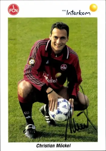 Autogrammkarte Fußballer Christian Möckel, 1. FC Nürnberg, Autogramm