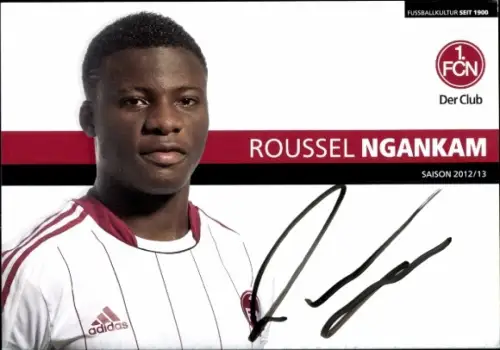 Autogrammkarte Fußballer Roussel Ngankam, 1. FC Nürnberg, Autogramm