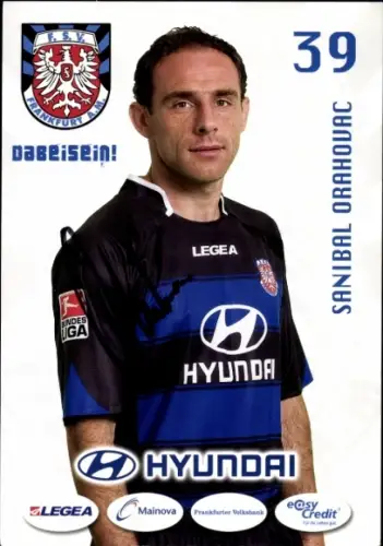 Autogrammkarte Fußballer Sanibal Orahouvac, FSV Frankfurt, Autogramm