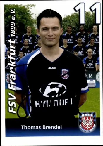 Autogrammkarte Fußballer Thomas Brendel, FSV Frankfurt, Autogramm