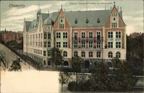 Ak Chemnitz in Sachsen, Oberpostdirektion am Stefansplatz