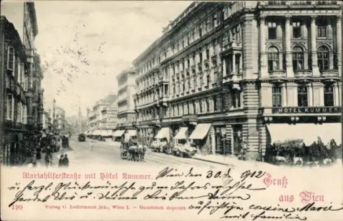 Ak Wien 6 Mariahilf, Mariahilferstraße, Hotel Kummer