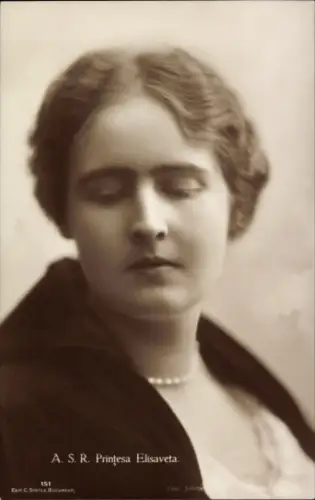 Ak Prințesa Elisaveta von Rumänien, Portrait