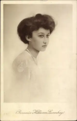 Ak Prinzessin Hilda von Luxemburg, Portrait