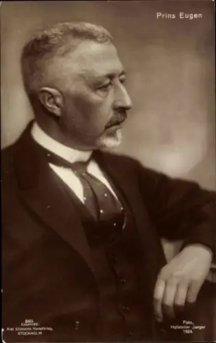 Ak Prinz Eugen von Schweden, Portrait, Profilansicht