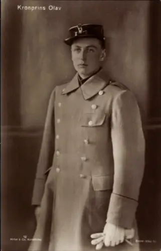 Ak Kronprinz Olav von Norwegen, Portrait