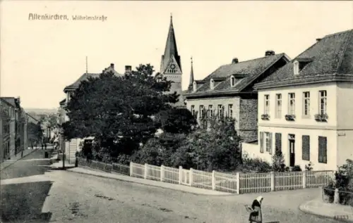 Ak Altenkirchen im Westerwald, Wilhelmstraße, Kirche