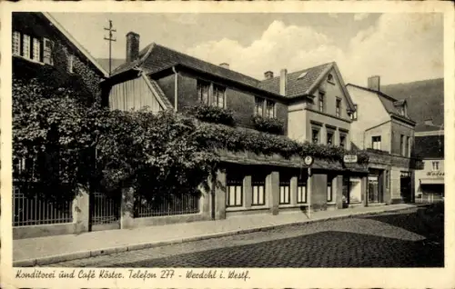 Ak Werdohl im Sauerland Westfalen, Konditorei und Café Köster