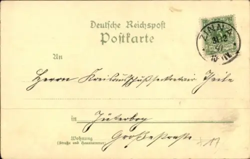 Litho Jüterbog in Brandenburg, Gasthof Hauschteckslust